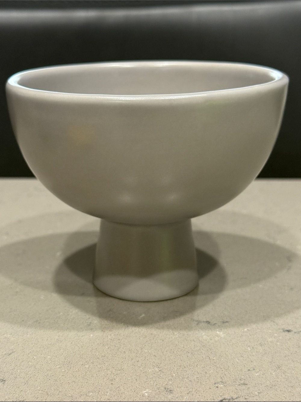 Minimalist Ceramic Pedestal Bowl - Gray 
W 4.5” x H 3.5”